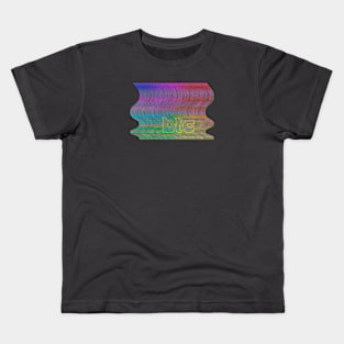 Bitcoin BTC Crypto Rainbow Op Art Kids T-Shirt